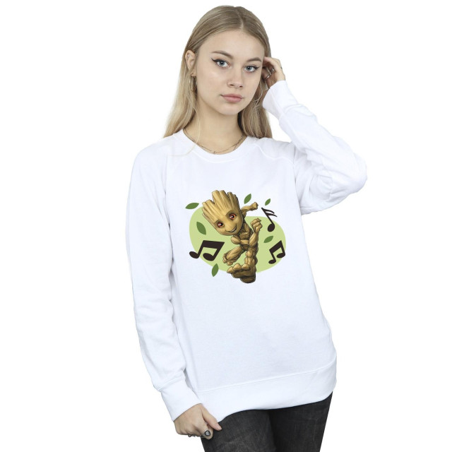 Li-cense Marvel dames guardians of the galaxy groot muzieknoten sweatshirt UTBI19359_white large