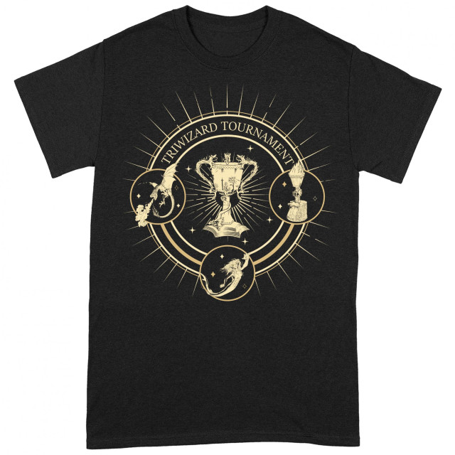 Li-cense Harry potter unisex-tovertovenaarszeehond t-shirt volwassenen UTBI192_blackgold large