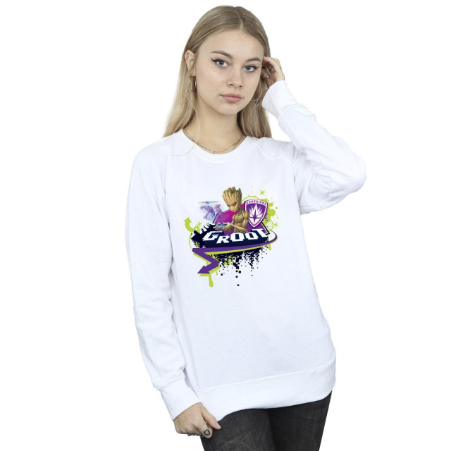 Li-cense Marvel dames guardians of the galaxy groot gaming holo sweatshirt UTBI19360_white large