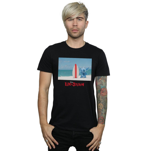 Li-cense Disney heren lilo en stitch surf strand t-shirt UTBI19188_black large