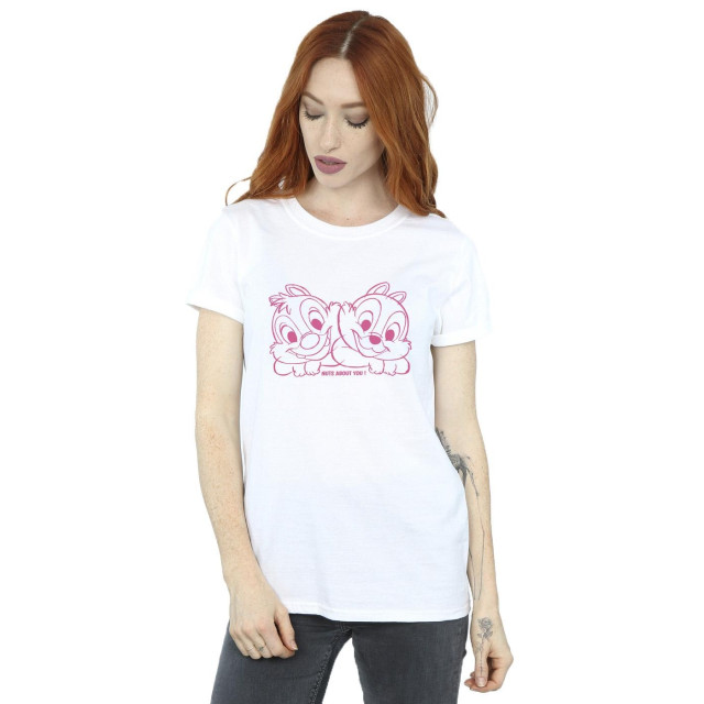 Li-cense Disney dames chip ´n´ dale nuts about you katoenen vriendje t-shirt UTBI18718_white large