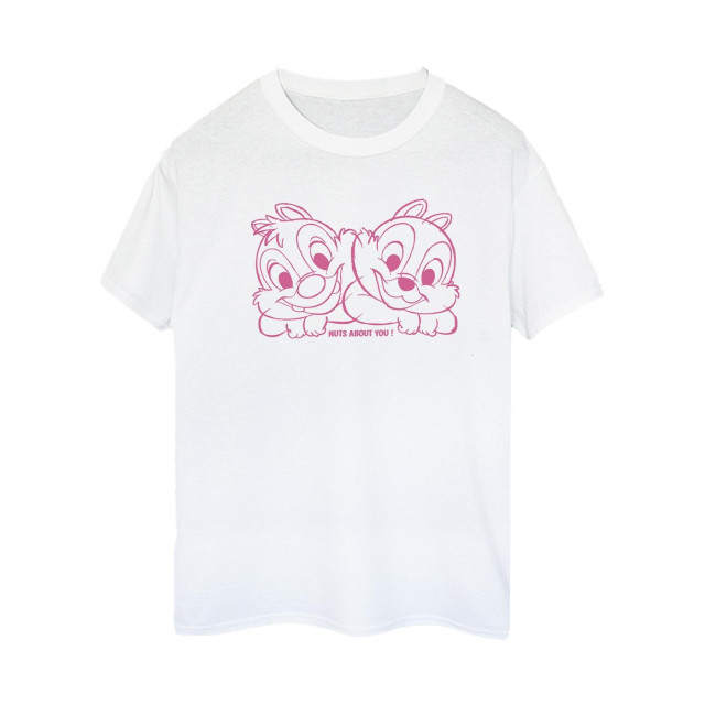 Li-cense Disney dames chip ´n´ dale nuts about you katoenen vriendje t-shirt UTBI18718_white large