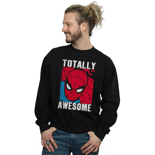 Li-cense Spider-man heren-totally awesome sweatshirt UTBI1876_black large