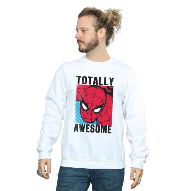 Li-cense Spider-man heren-totally awesome sweatshirt UTBI1876_white large