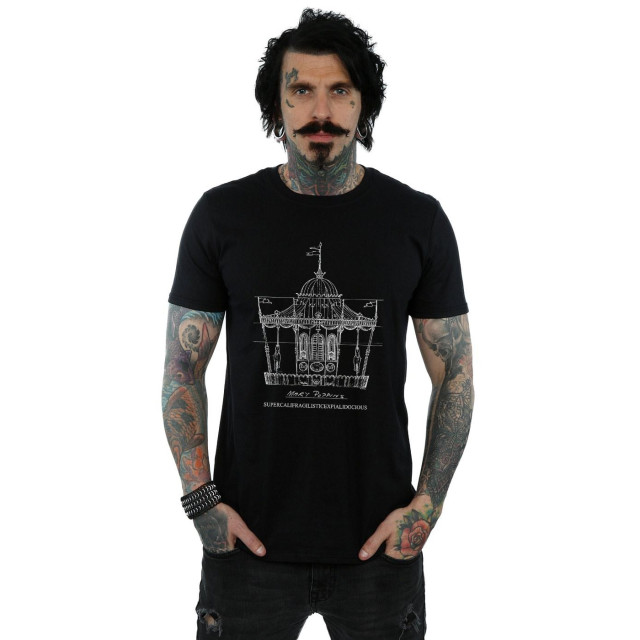 Li-cense Disney heren mary poppins carrousel schets t-shirt UTBI18857_black large