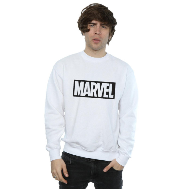Li-cense Marvel heren outline logo sweatshirt UTBI1912_white large