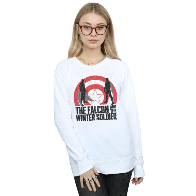 Li-cense Marvel dames the falcon and the winter soldier schild silhouetten sweatshirt UTBI19158_white large