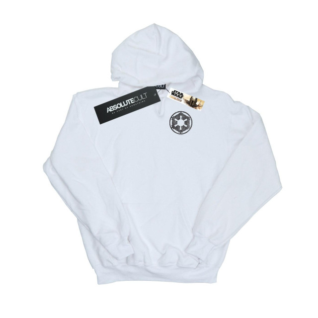 Li-cense Star wars heren the mandalorian galactic empire insignia breast print hoodie UTBI18656_white large