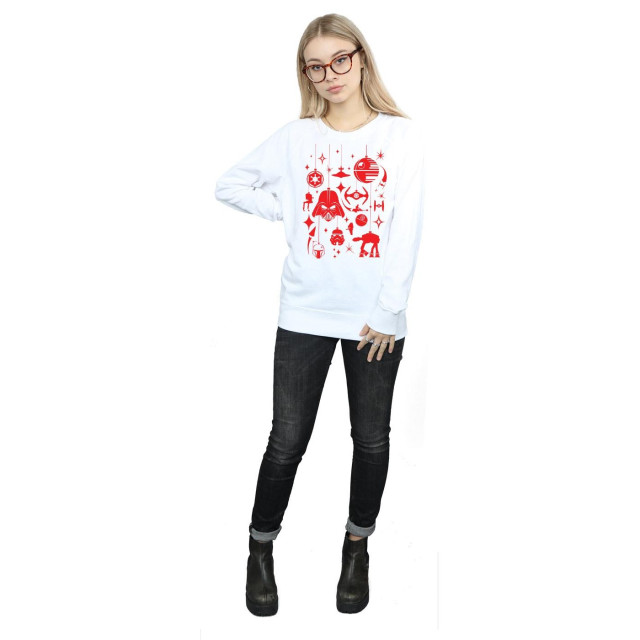 Li-cense Star wars dames kerstversieringen sweatshirt UTBI10991_white large