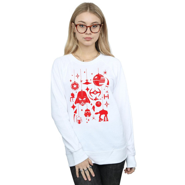 Li-cense Star wars dames kerstversieringen sweatshirt UTBI10991_white large