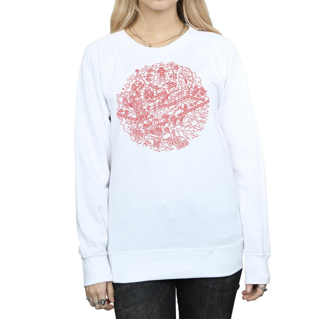 Li-cense Star wars dames kerstmis death star sweatshirt UTBI10813_white large