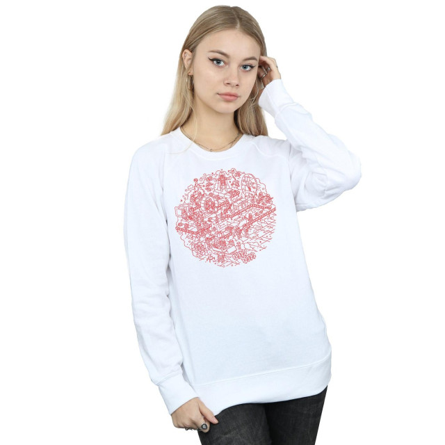 Li-cense Star wars dames kerstmis death star sweatshirt UTBI10813_white large