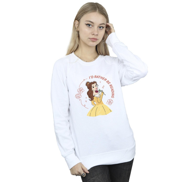 Li-cense Disney dames beauty and the beast i´d rather be reading sweatshirt UTBI10444_white large