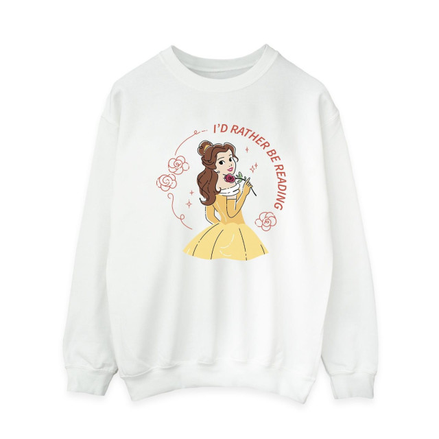 Li-cense Disney dames beauty and the beast i´d rather be reading sweatshirt UTBI10444_white large