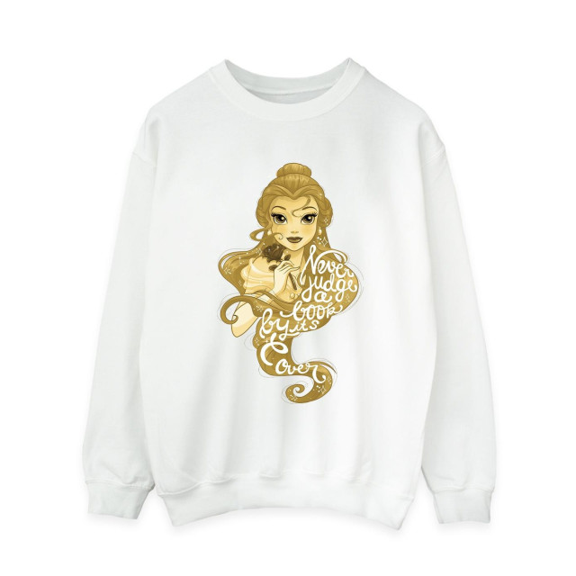 Li-cense Disney dames beauty and the beast oordeel nooit sweatshirt UTBI10445_white large