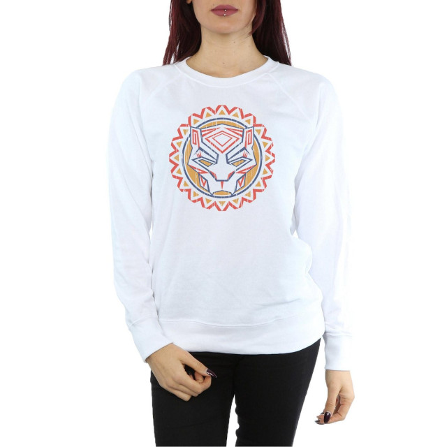 Li-cense Marvel dames sweatshirt zwarte panter tribal pictogram UTBI10118_white large