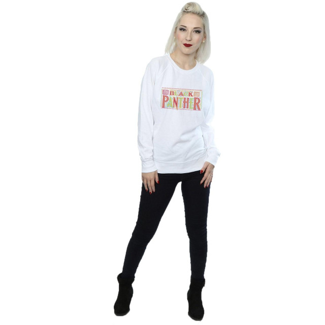 Li-cense Marvel dames sweatshirt met zwart panter stamembleem UTBI10082_white large