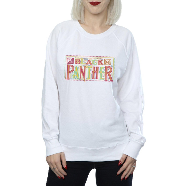 Li-cense Marvel dames sweatshirt met zwart panter stamembleem UTBI10082_white large