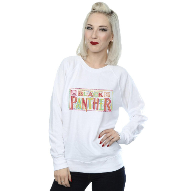 Li-cense Marvel dames sweatshirt met zwart panter stamembleem UTBI10082_white large