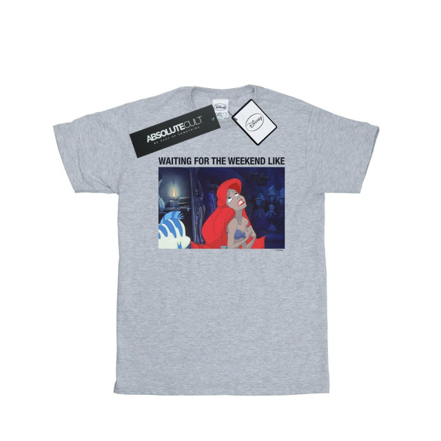 Li-cense Disney heren de kleine zeemeermin wachten op het weekend t-shirt UTBI18930_sportsgrey large