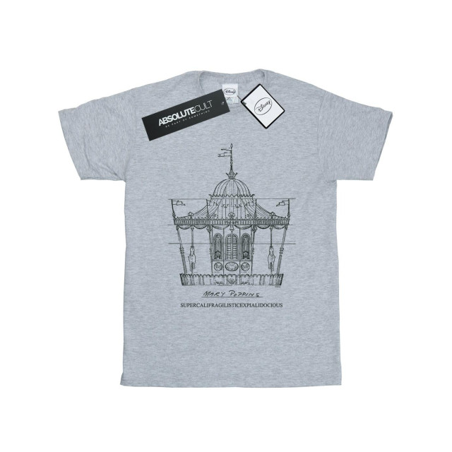 Li-cense Disney heren mary poppins carrousel schets t-shirt UTBI18857_sportsgrey large