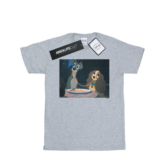 Li-cense Disney heren lady and the tramp spaghetti slurp t-shirt UTBI18909_sportsgrey large