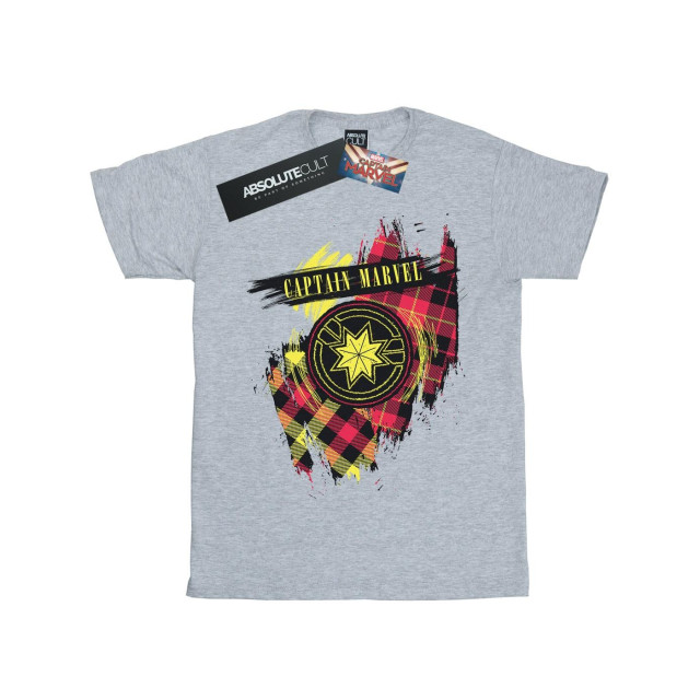 Li-cense Marvel heren captain tartan patch t-shirt UTBI20385_sportsgrey large
