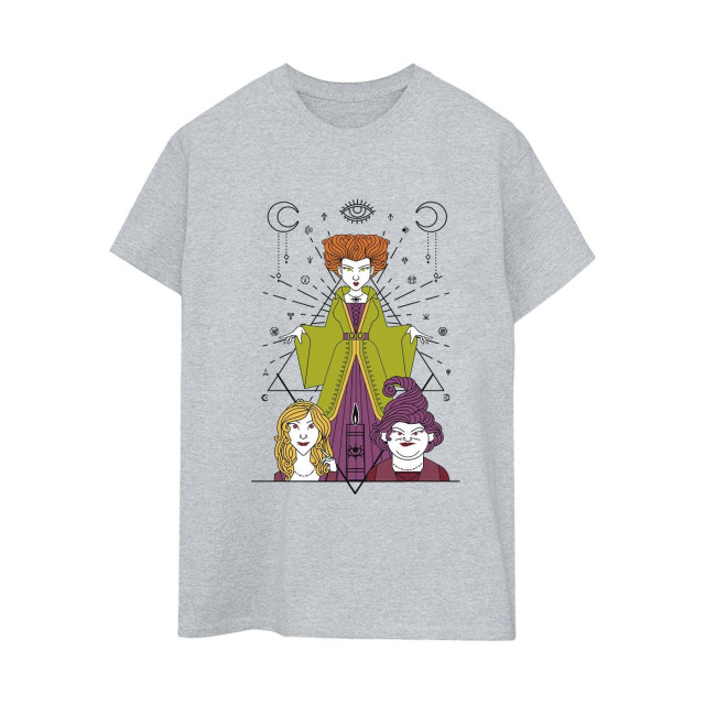 Li-cense Disney dames hocus pocus candle katoenen vriendje t-shirt UTBI20319_sportsgrey large