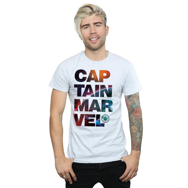 Li-cense Marvel heren captain ruimte tekst t-shirt UTBI20345_sportsgrey large