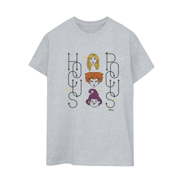 Li-cense Disney dames hocus pocus gezichten katoenen vriendje t-shirt UTBI20296_sportsgrey large