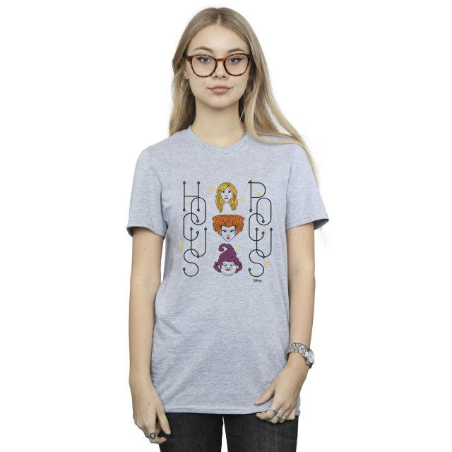 Li-cense Disney dames hocus pocus gezichten katoenen vriendje t-shirt UTBI20296_sportsgrey large