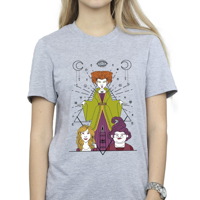 Li-cense Disney dames hocus pocus candle katoenen vriendje t-shirt UTBI20319_sportsgrey large