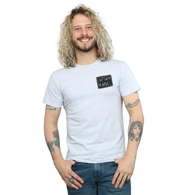 Li-cense Marvel heren captain borstlap t-shirt UTBI20245_sportsgrey large