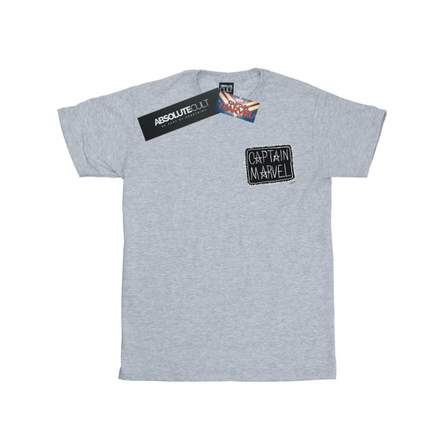 Li-cense Marvel heren captain borstlap t-shirt UTBI20245_sportsgrey large