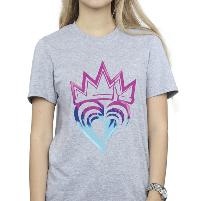 Li-cense Disney dames descendants roze kroon katoenen vriendje t-shirt UTBI20125_sportsgrey large