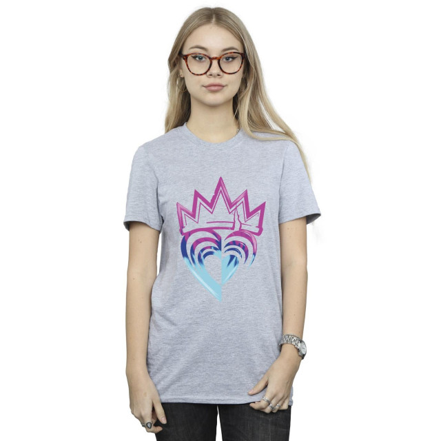 Li-cense Disney dames descendants roze kroon katoenen vriendje t-shirt UTBI20125_sportsgrey large