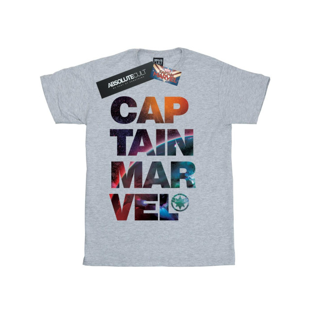Li-cense Marvel heren captain ruimte tekst t-shirt UTBI20345_sportsgrey large