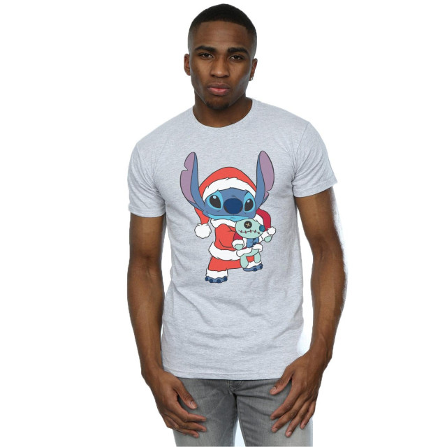 Li-cense Disney heren lilo en stitch kerstmis t-shirt UTBI19702_sportsgrey large