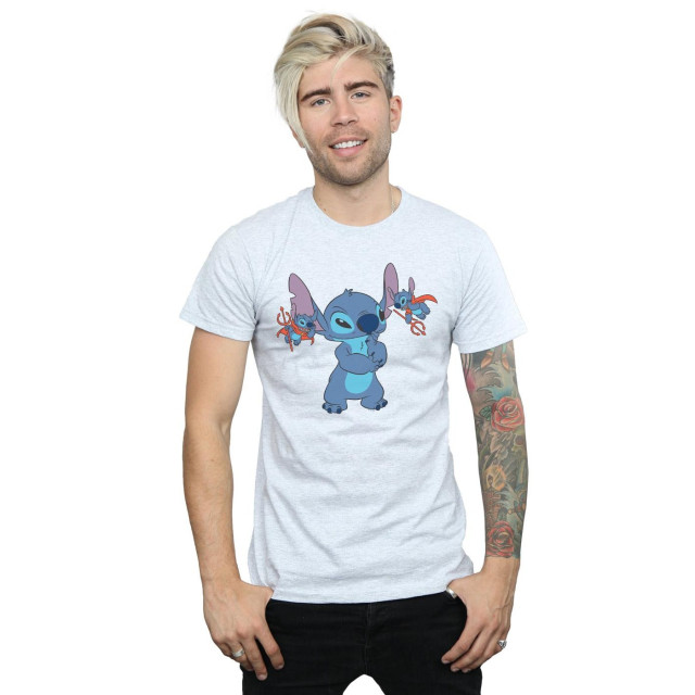 Li-cense Disney heren lilo en stitch kleine duivels t-shirt UTBI19165_sportsgrey large