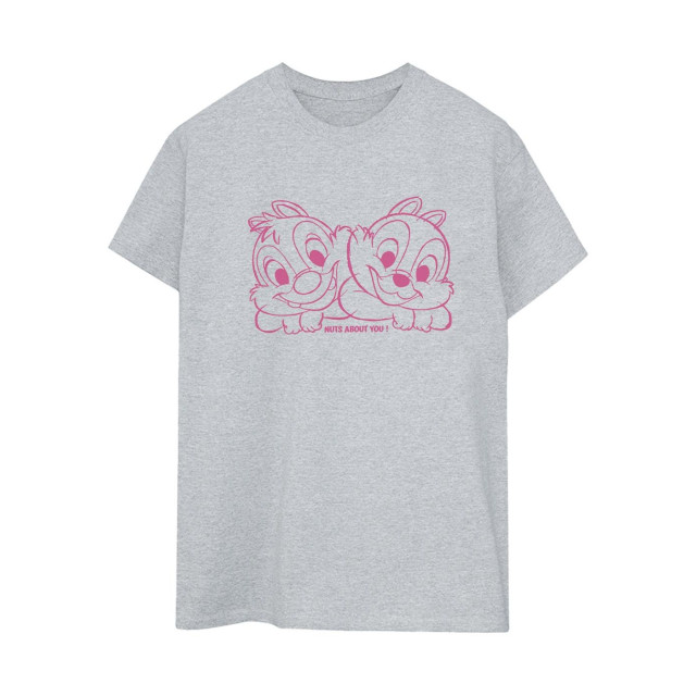 Li-cense Disney dames chip ´n´ dale nuts about you katoenen vriendje t-shirt UTBI18718_sportsgrey large