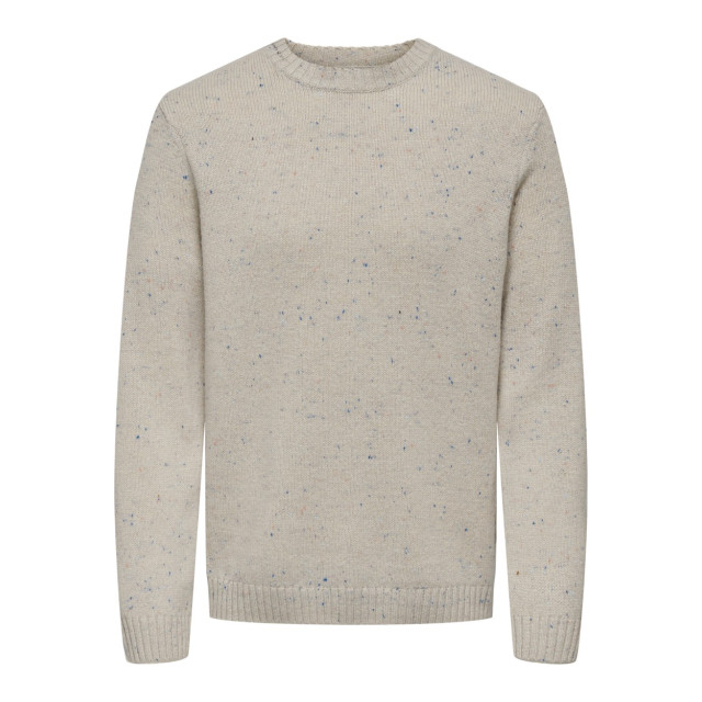 Only & Sons Onsricky reg 9 nap crew knit ecru dessin 5219.08.0028 large
