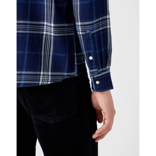 Wrangler Western shirt dark indigo regular fit W5B4CFX1E large