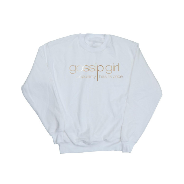 Li-cense Gossip girl dames sweatshirt met goud logo UTBI20041_white large