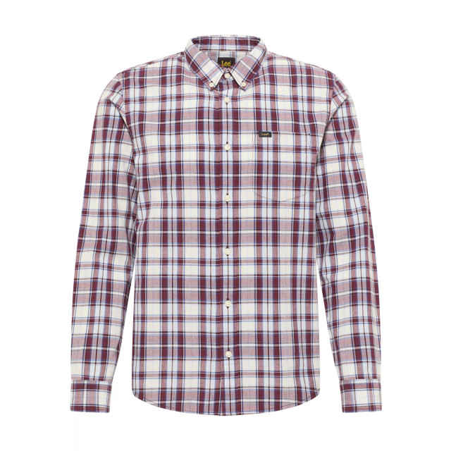 Lee Button down velvet beet L880DG74 large