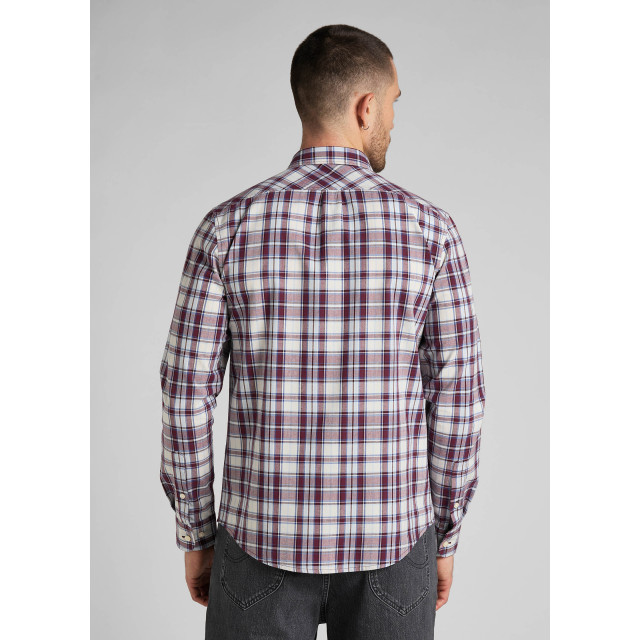 Lee Button down velvet beet L880DG74 large
