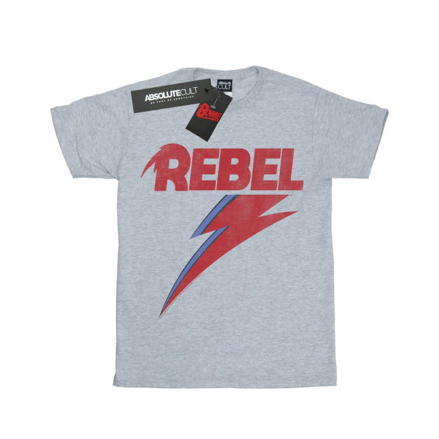 Li-cense David bowie dames distressed rebel cotton boyfriend t-shirt UTBI19074_sportsgrey large