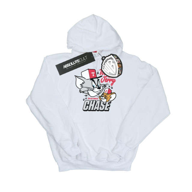 Li-cense Tom and jerry heren cat & mouse chase hoodie UTBI19103_white large