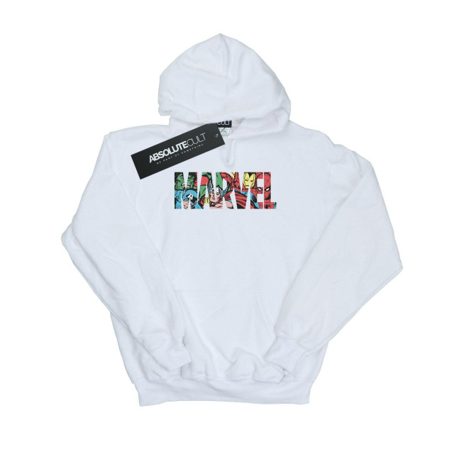 Li-cense Marvel comics dames infill logo heather hoodie UTBI2014_white large