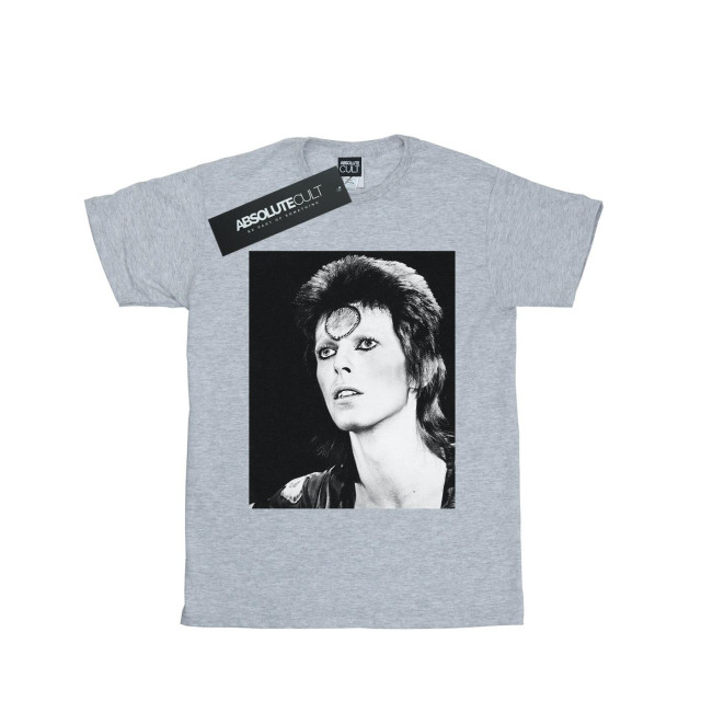 Li-cense David bowie dames ziggy-kijkend katoenen vriendje t-shirt UTBI18886_sportsgrey large