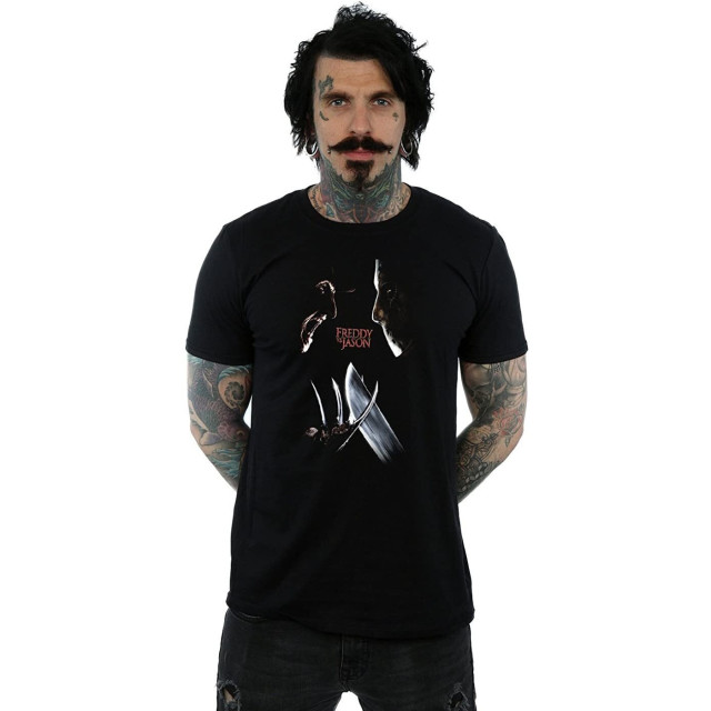 Li-cense Nightmare on elm street unisex volwassen freddy vs jason t-shirt UTBI203_blackred large